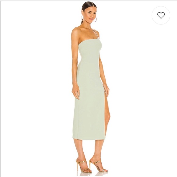 BEC & Bridge Fleur Asymmetrical Midi Avocado - Picture 3 of 7